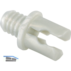 Befestigungsclip mit D�bel Kunststoff Silber