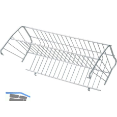 VS Schuhablage Kippfront 757 mm Stahldraht kunststoffbeschichtet silber