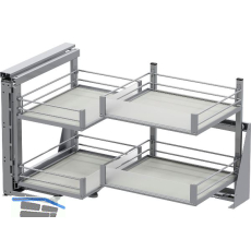 VS COR Fold Eckauszug Set Artline KB 900 mm links Silber