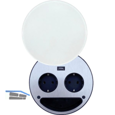 WIPO Steckdosenelement Smile Schuko, USB-Charger, wei�