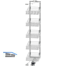 VS TAL Gate Hochschrankauszug Set Saphir KB 450 mm 1700 - 1950 mm Silber