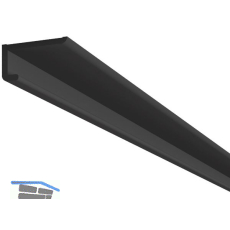 SIRO Aluminium Aufbauprofil One4All, 2950 mm, schwarz eloxiert