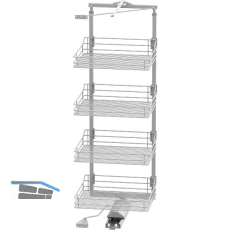 VS TAL Gate Hochschrankauszug Set Saphir KB 600 mm 1450 - 1700 mm Silber