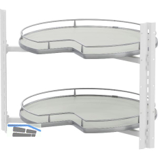 VS COR Wheel Pro Eckschrank-Drehboden 3/4-Kreis KB 800 mm Premea Hellgrau/Silber