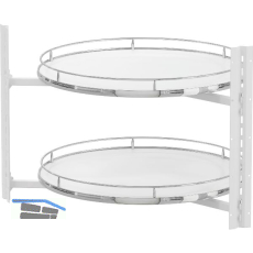 VS COR Wheel Pro Eckschrank-Drehboden Premea 4/4-Kreis KB 900 mm Wei�/chrom