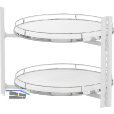 VS COR Wheel Pro Eckschrank-Drehboden Premea 4/4-Kreis KB 800 mm Wei�/chrom