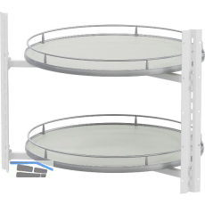 VS COR Wheel Pro Eckschrank-Drehboden Premea 4/4-Kreis KB 800 mm Hellgrau/Silber