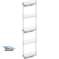VS TAL Rack Vorratsschrank Classic KB 150 mm rechts Silber