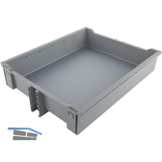 NINKA Ablage VS TAL Larder KB 400 mm mit Reling Alugrau