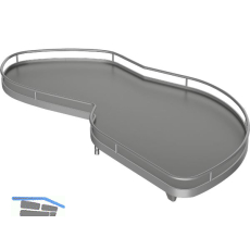 KESSEB�HMER Le Mans II Einh�ngetablare Silber/Grau 600 Rechts