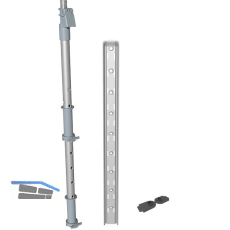 KESSEB�HMER Le Mans II Achsrohr 600 - 750 mm Silber