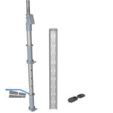 KESSEB�HMER Le Mans II Achsrohr 720 - 900 mm Silber