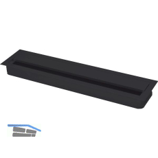 Kabeldurchgang eckig mit Staubschutzb�rste, 350x70x25mm, Alu schwarz RAL 9005