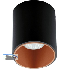 EGLO Deckenleuchte Polasso rund GU10, schwarz/kupfer