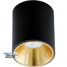EGLO Deckenleuchte Polasso rund GU10, schwarz/gold
