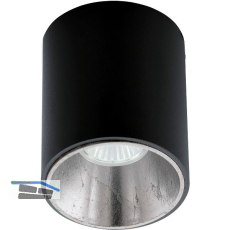 EGLO Deckenleuchte Polasso rund GU10, schwarz/silber