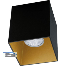 EGLO Deckenleuchte Polasso eckig GU10, schwarz/gold