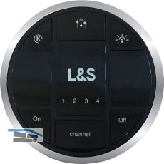 L&S 4 Kanal Fernbedienung Smart Round Dual Color schwarz
