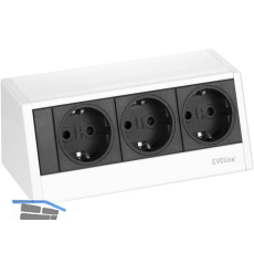 EVOline R-Dock Steckdosenelement 3 x Schuko wei�