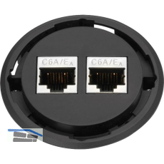 EVOline One Datensteckdose 2 x RJ45 CAT6 schwarz