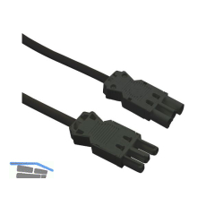 Verbindungsleitung mit Stecker und Ger�tekupplung GST, 2500 mm, schwarz