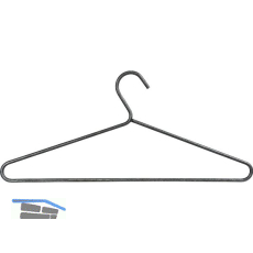 Kleiderb�gel Kulm starr mit Hosensteg, Stahl schwarz passiviert
