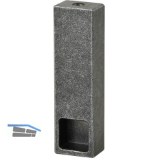 HALC� Schrankrohrlager Kulm Endst�ck oben Stahl schwarz passiviert