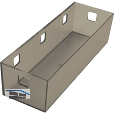 NINKA Organisationsbeh�lter Banio 3-fach Kunststoff Graphit transluzent