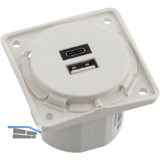 BERKER Integro USB Ladesteckdose USB-A, USB-C wei� matt