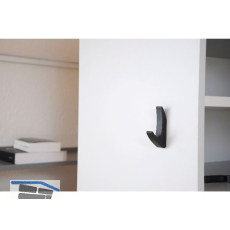 Mantelhaken Salina Breite 15 mm, H�he 81 mm, ZN schwarz matt