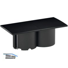 BACHMANN Steckdosenelement DUE 2xSchuko schwarz Abdeckung schwarz