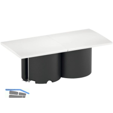 BACHMANN Steckdosenelement DUE 2xSchuko schwarz Abdeckung wei�