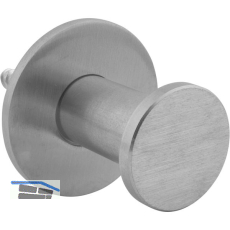 Mantelhaken Kuka mit Platte � 35 mm, Tiefe 30 mm, Edelstahl geb�rstet