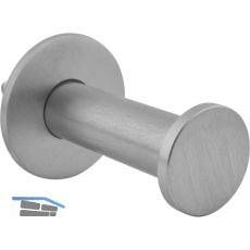 Mantelhaken Kuka mit Platte � 35 mm, Tiefe 50 mm, Edelstahl geb�rstet