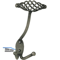 Huthaken Cage Breite 90 mm, H�he 160 mm, Stahl altzinn antik