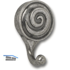 Mantelhaken Ian Smith Breite 41 mm, H�he 64 mm, Zinkdruckguss altsilber