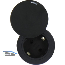 EVOline One Steckdose mit Drehdeckel schwarz