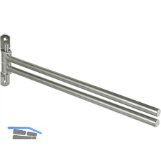 Handtuchhalter Bulon zweiarmig schwenkbar, Edelstahl geb�rstet