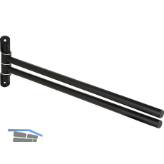 Handtuchhalter Bulon zweiarmig schwenkbar, Stahl schwarz matt