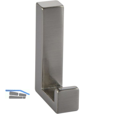 Mantelhaken Doradus 2 Breite 15 mm, H�he 61 mm, ZN vernickelt feingeschliffen