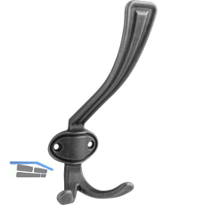 Huthaken Corvo Breite 67 mm, H�he 158 mm, ZN eisenf�rbig br�niert