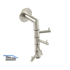 Wandgarderobe Kelvin 4 schwenkbare Haken, H�he 208 mm,Edelstahl fein geschliffen