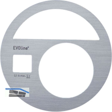 EVOline Circle80 Dekorblende Edelstahl Effekt
