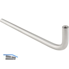 Garderobenh�ngeb�gel Nora L-Form � 12mm,Breite230mm,H�he65mm,Edelstahl geb�rstet