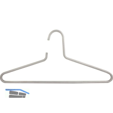 Kleiderb�gel Petet starr, mit Hosensteg, Edelstahl unbehandelt