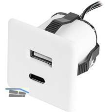 Einbau USB-Charger wei� 1xTYP-A + C