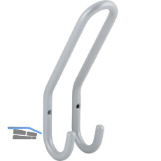 Huthaken Nora Breite 51 mm, H�he 192 mm, Stahl wei�aluminium (ca. RAL 9006)