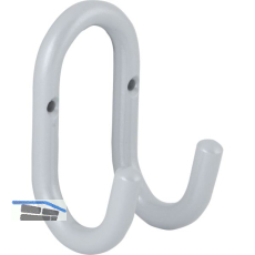 Mantelhaken Nora Breite 51 mm, H�he 87 mm, Stahl wei�aluminium (ca. RAL 9006)