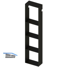 L&S Sign Modul vertikal H: 1300 mm B: 450 mm schwarz