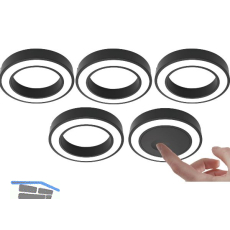 DOMUS LINE Aufbauleuchte Holl D-Motion 5er Set, schwarz